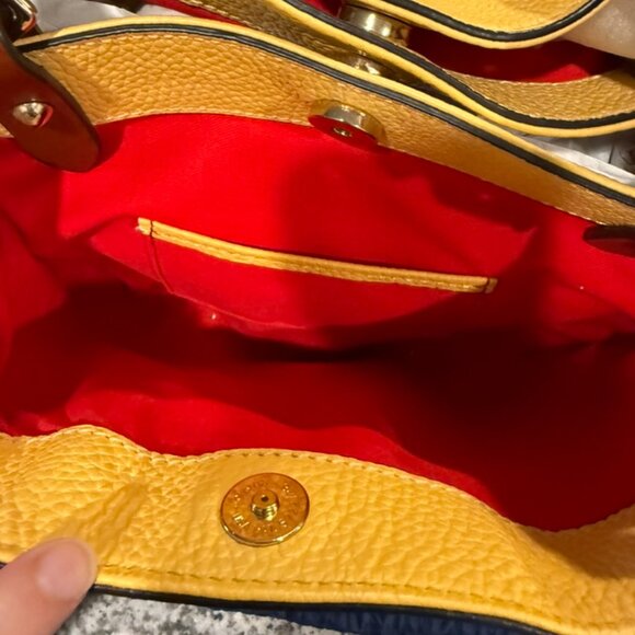 Dooney & Bourke Yellow Leather Handbag - Picture 6 of 9